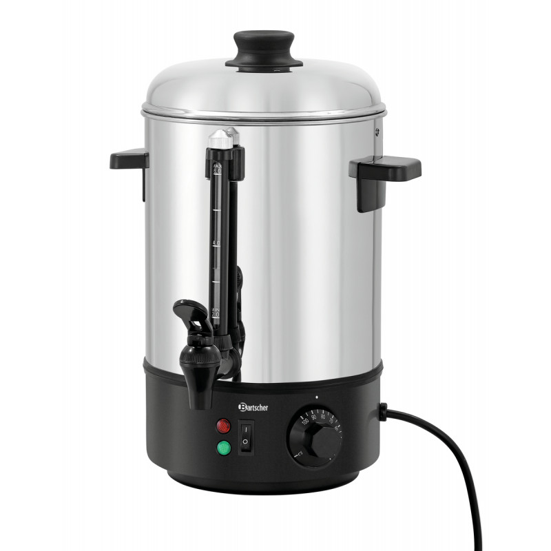 Distributeur d'eau chaude - 6.8 L - Température: 30 °C à 100 °C -  Boitier/Couvercle Inox - Casselin