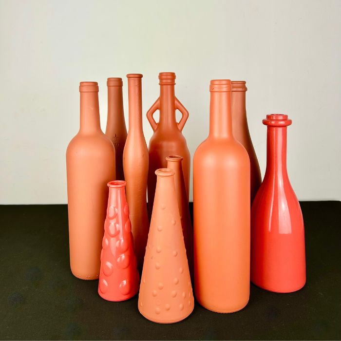 Bouteilles terra cotta groupe